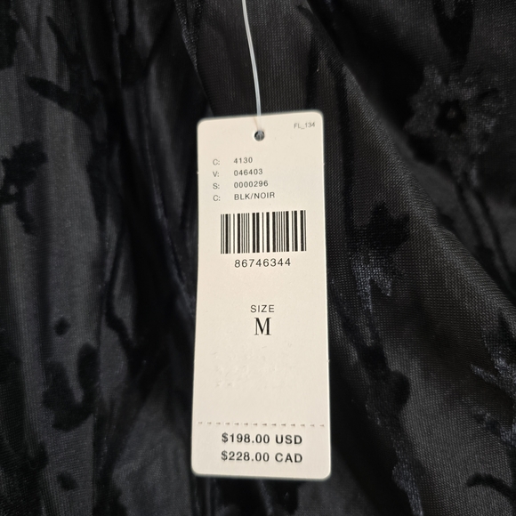 NWT Anthropologie Hutch One Shoulder Ruched Velvet Asymmetrical Dress Black - Picture 9 of 9